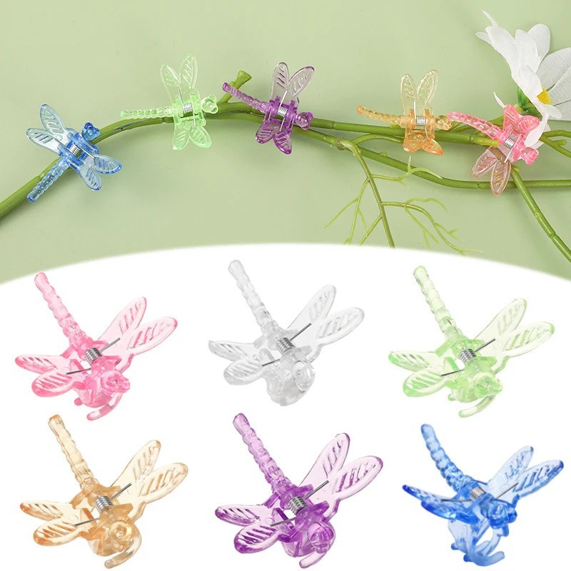 50 Libellenförmige Pflanzenclips, Farbenfrohe Bindeclips Für Blumen Und Kletterpflanzen