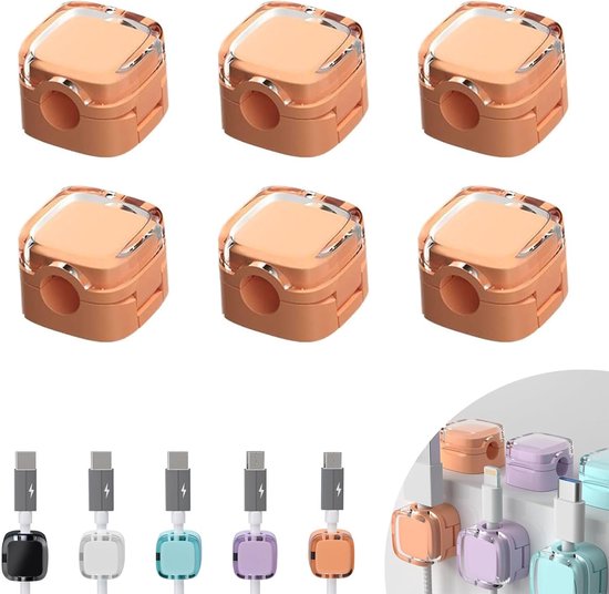 Kabelbinder – Selbstklebend – 6er-pack – Geeignet Für Schreibtische Und Nachttische