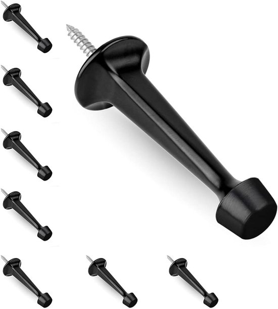 Robuste Türstopper/wandschutz – Wandschutz – Massives Zinkguss – 8 Stück – Schwarz