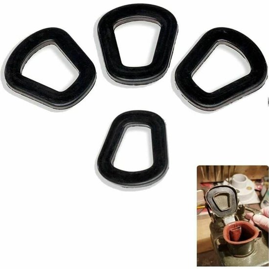 Ölfassdichtungen – Hochwertige Gummidichtungsringe Für Öltanks – Ersatzteile Für Metall-ölfässer – 4-teiliges Set – Schwarz