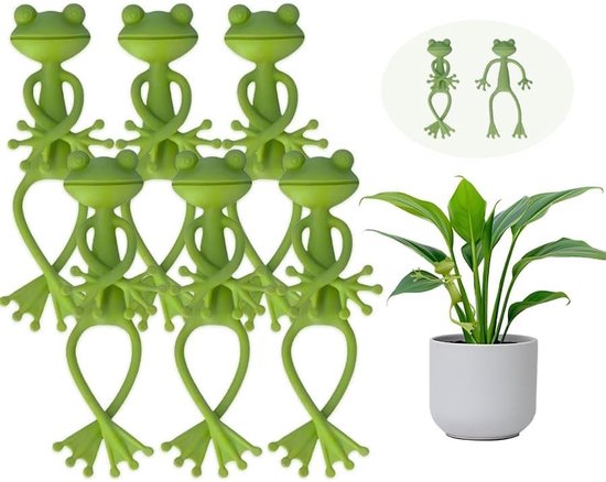 Gartendekoration – Frosch-pflanzenstütze – Niedlicher Grüner Froschhalter – Lustige Pflanzenstützen – Kleine Gartendekoration Für Stängel, Blumen Und Gemüse