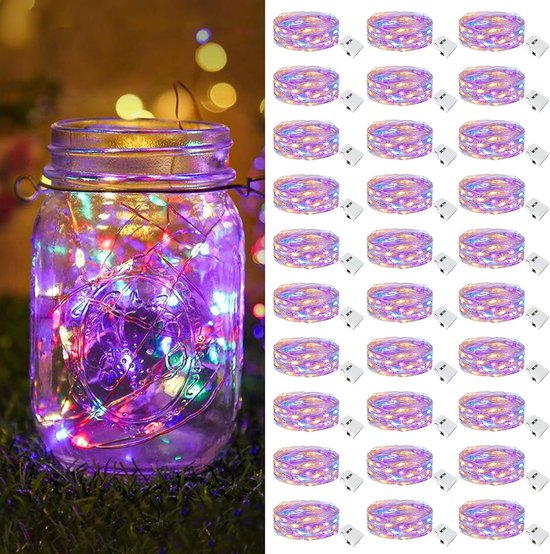 30 Led-lichterketten – Mini-hängelichter – 2 M, 20 Farbige Leds – Batteriebetrieben – Für Partys Und Dekoration