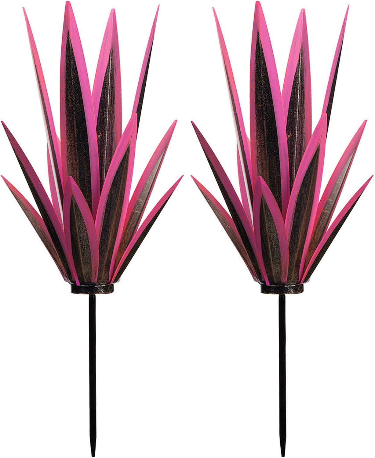 Künstliche Agave Aus Metall, 2-teiliges Set Für Die Außendekoration Von Terrasse, Rasen Und Garten