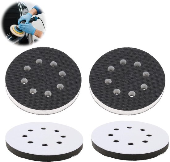- Polierpads 125 Mm - 2 Stück - Schnittstellenpads - Weichschaum - Flexibles Schleifen - Gleichmäßiger Materialabtrag - Schleifpads