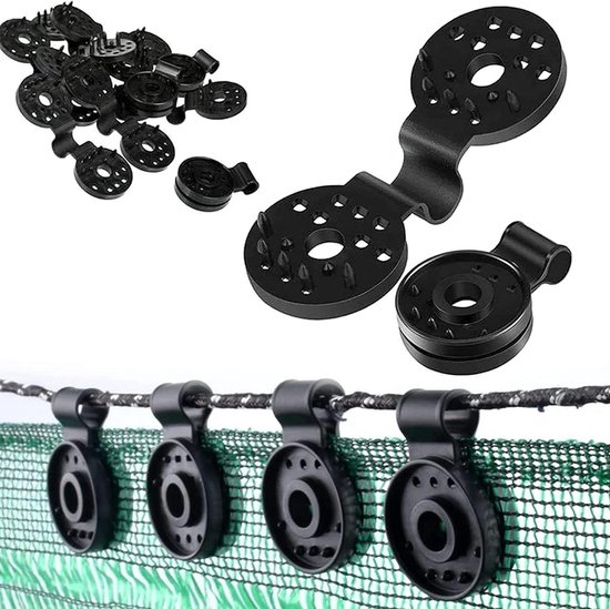 Netzclips Für Schattierungsnetze – 50 Stück – Schwarz – Geeignet Zur Befestigung Von Schattierungsnetzen, Sonnensegeln Und Vogelschutznetzen – Praktisches Gartenzubehör