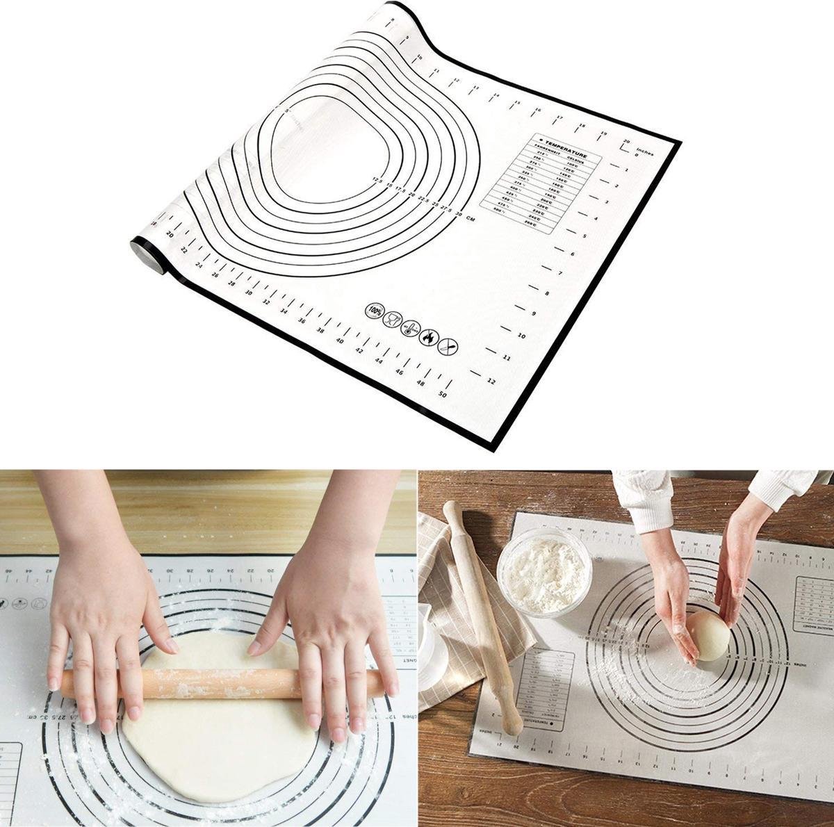 Teigmatte Aus Silikon Und Fiberglas – Backmatte – 60 X 40 Cm