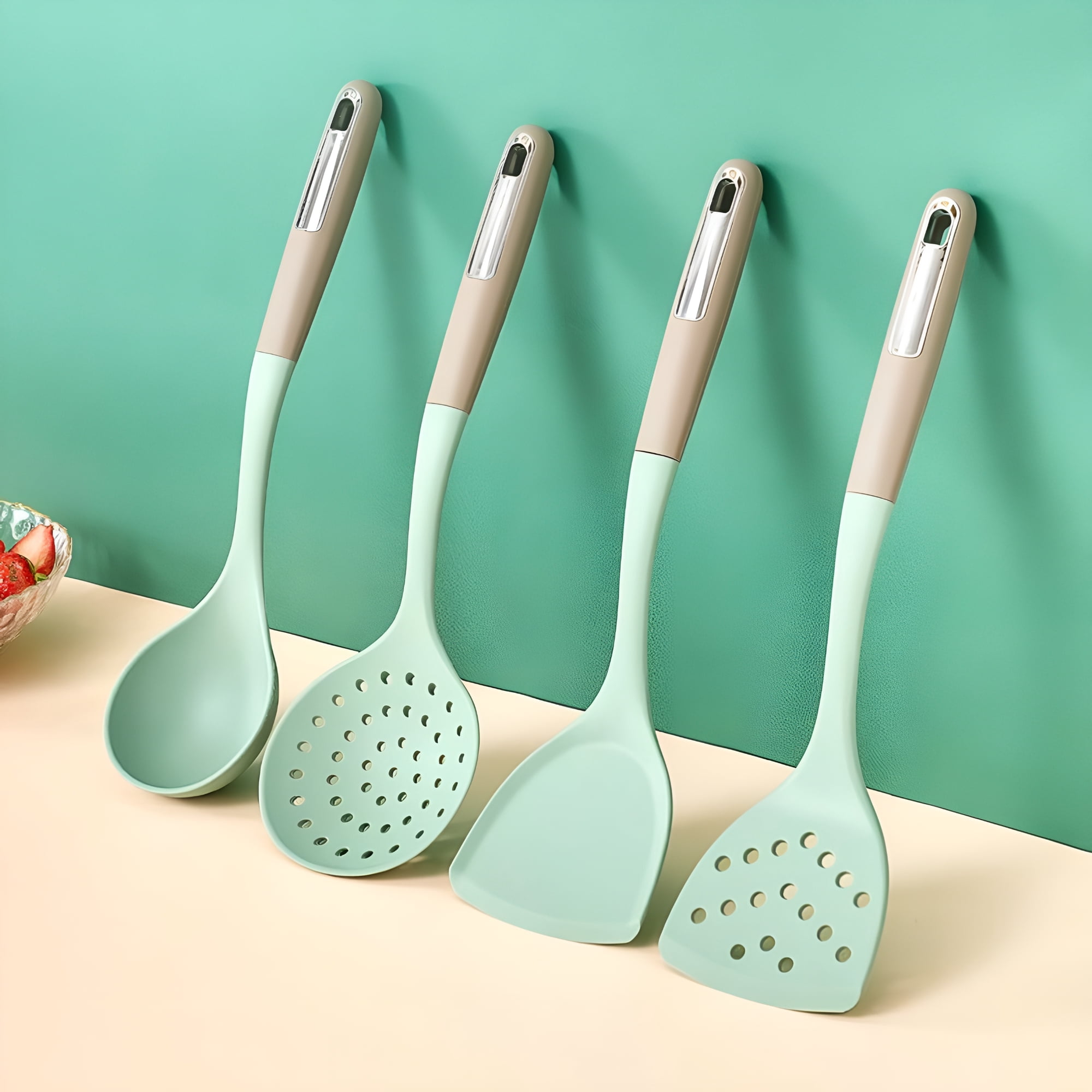 4 Antihaftbeschichtete Küchenutensilien Aus Silikon, Bpa-frei, Zum Backen, Servieren Und Kochen.