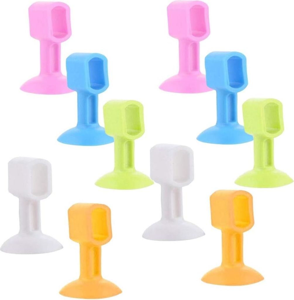 20 Silikon-türstopper, Wandmontierte Türgriffschützer, Kein Bohren Erforderlich, Geräuscharmer Betrieb, Schützt Wände Und Türen (5 Farben)