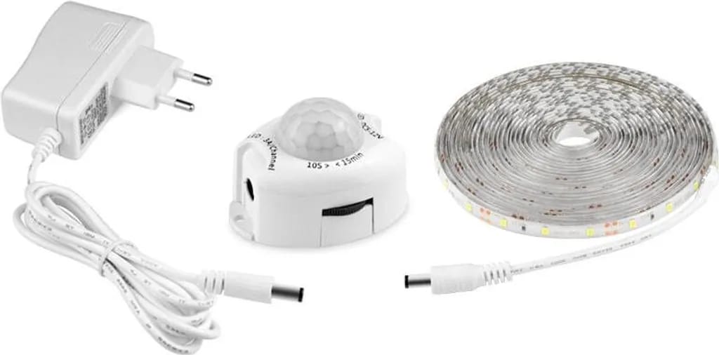 M Flexibler Led-lichtstreifen Mit Bewegungssensor, Wasserdichte 12-v-selbstklebe-lichtleiste Für Schrank, Schlafzimmer Und Küche (weiß)