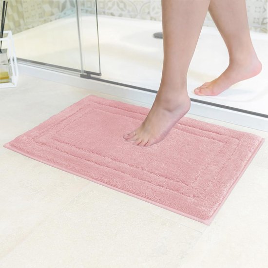 Badematte – Duschmatte – Komfortable Badematte – Super Saugfähig – 40 X 60 Cm – Rosa