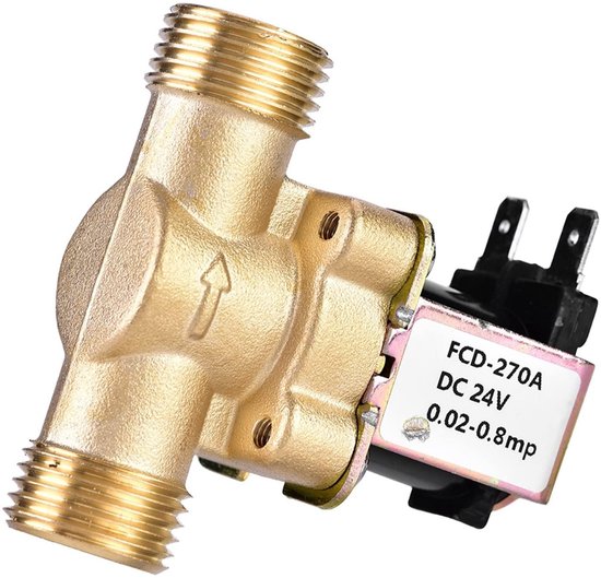 Elektrisches Messing-wasserventil - 1/2 Gewinde Dc 24v - Normalerweise Geschlossen - Einlassventil - Industrielles Hochgeschwindigkeits-magnetventil - Wassermanagement.