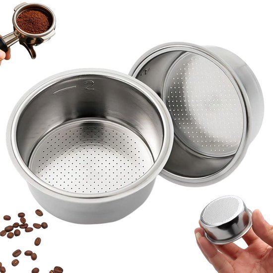 Präzisions-espressofilter-set, Kaffeefilterhalter, Silber, Edelstahl-kaffeefilter, Zubehör Für Die Kaffeezubereitung Zu Hause, Edelstahl-espressofilter