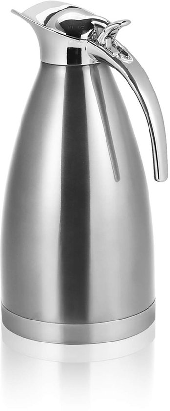 Doppelwandige Kaffeekanne – 2 Liter Thermoskanne – Edelstahl – Isolierkanne – Hält Getränke 12 Stunden Warm – Elegantes Design
