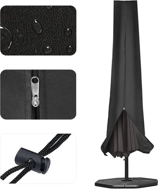Sonnenschutzabdeckung – Wasserdicht – Schwarz – 600d – 190 X 25 X 50 Cm