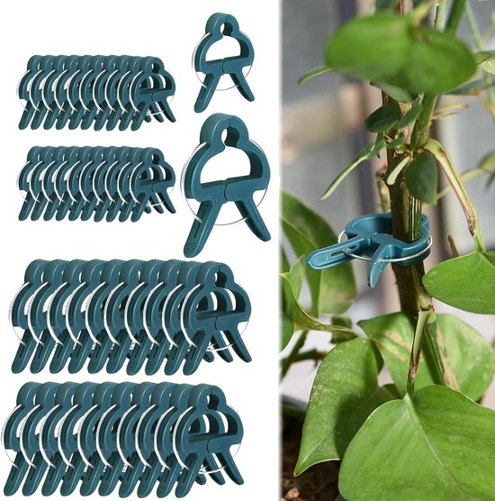 40er-pack Wiederverwendbare Pflanzenstützclips, Befestigungsclips Für Kletterpflanzen Wie Tomaten Und Gurken, 2 Größen