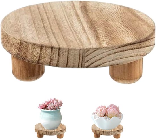 6-zoll-blumentopfständer Aus Holz - Dekorativer Schreibtischständer Für Den Innenbereich
