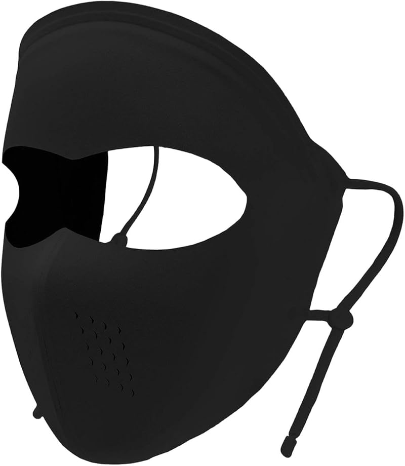 Zwei Schwarze Vollgesichts-sonnenschutzmasken, Kühlend Und Sonnenschützend, Geeignet Zum Autofahren, Angeln Im Sommer Und Für Outdoor-sportarten.
