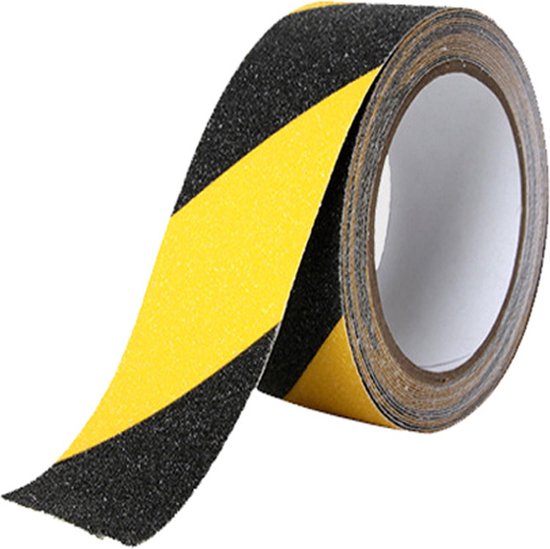 Pvc-treppen-antirutschband, Schleifpapier, Warnstufen, Sicherheitsmatten, Antirutschband 10 Cm × 20 M – Schwarz-gelb Gestreift, 10 Cm