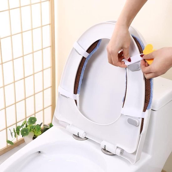 3er-set Weiche Wc-sitzkissen Mit Hasenmotiv – Grau/blau/rosa, Warm, Bequem, Einfach Anzubringen Für Optimale Hygiene