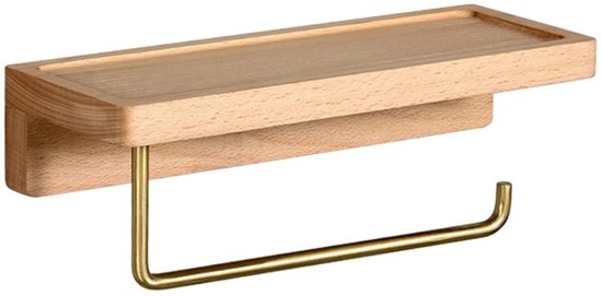 28 X 10 Cm Großes Ablagefach Für Toilettenpapier Und Handtücher Aus Holz Und Edelstahl