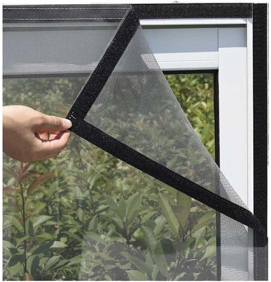 Insektenschutzgitter Für Fenster – Selbstklebend – 120 X 150 Cm – Schwarz