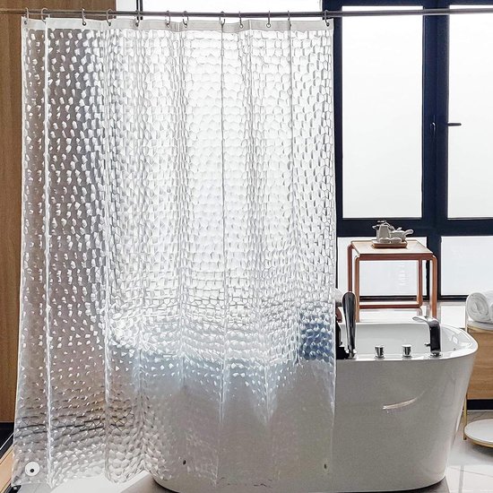 Transparenter Duschvorhang – Wasserdichter Und Schimmelresistenter Badezimmervorhang – 80 X 180 Cm – 1 Stück – Geeignet Für Badezimmer