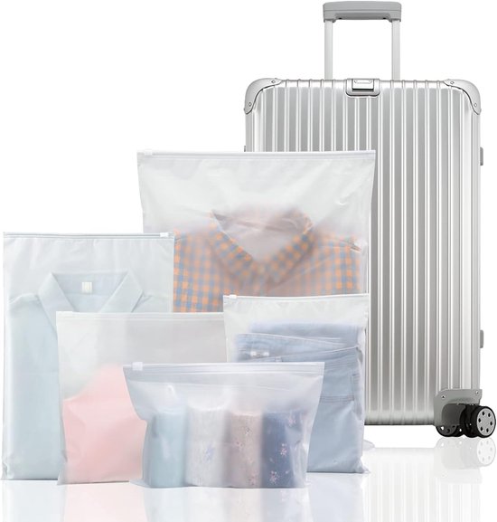 Reise-organizer-set – 25 Transparente Reißverschlusstaschen – Gepäck-organizer-taschen Zur Aufbewahrung Von Kleidung, Unterwäsche, Schuhen Und Kosmetikartikeln – Wiederverwendbar