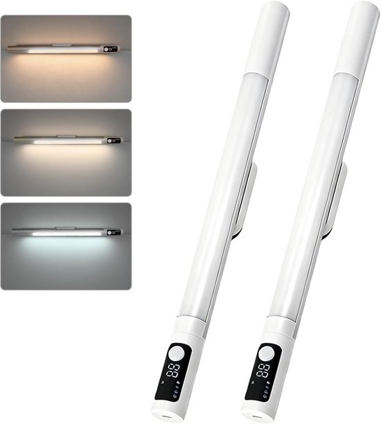 2er-packung Akkubetriebene Schrank-nachtlichter Mit Sensor (1200 Mah) – 3 M Reichweite, Einstellbarer Winkel – Typ-c – Weiß