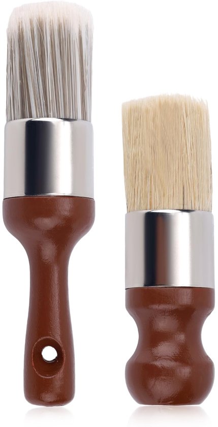 Zweierpackung Haushaltsbürsten – Ergonomische Griffe – Holz- Und Borstenbürsten Für Die Leder- Und Holzpflege.