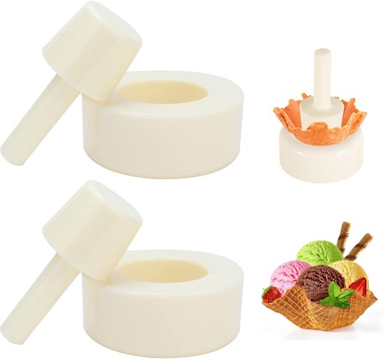 Waffeleisen – 2-teiliges Set – Ideal Für Eis Und Gebäck – Knusprige Waffeln – Küchengerät – Perfekt Für Partys – Kompaktes Modell
