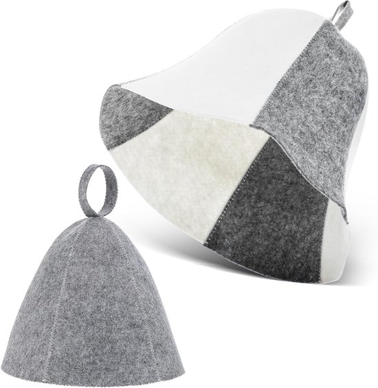 2er-pack Saunahüte Aus Wollfilz Für Damen Und Herren – Russische Banja-hüte Für Wellness, Spa Und Dampfbad