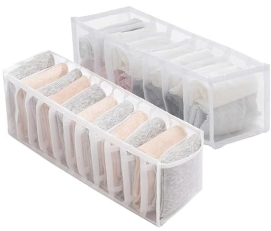 Zweiteiliges Kleiderschrank-aufbewahrungsset Mit Faltbaren Schubladenboxen, Ideal Zur Aufbewahrung Von Socken, Unterwäsche Und Babykleidung.