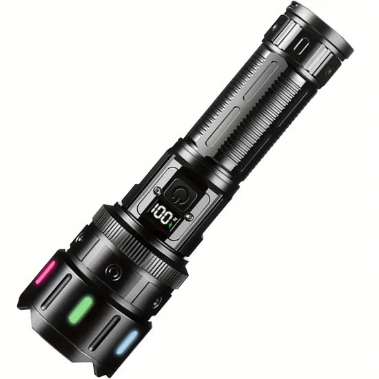 Brandneue, Robuste, Leistungsstarke Und Ultrahelle Outdoor-taschenlampe Wiederaufladbare, Tragbare, Reichweitenstarke Und Zoombare Arbeitsleuchte.
