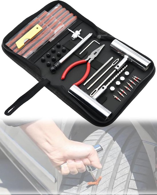 Robustes Und Langlebiges 46-teiliges Profi-reifenreparaturset Für Atvs, Lkws Und Wohnmobile. Dieses Set Eignet Sich Zur Reparatur Von Reifenpannen Und Ist Auch Für Utvs Und Pkw Geeignet.