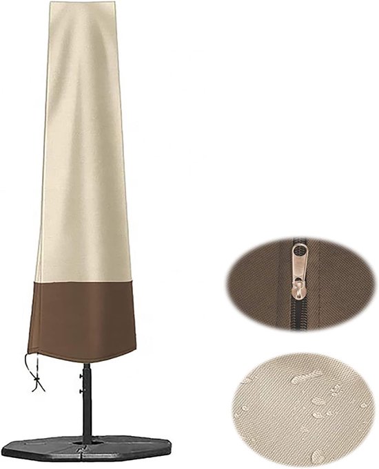 Regenschutzhülle Für Sonnenschirme Im Außenbereich, Wasserdicht, Staubdicht, Für Alle Jahreszeiten Geeignet, Beige/braun