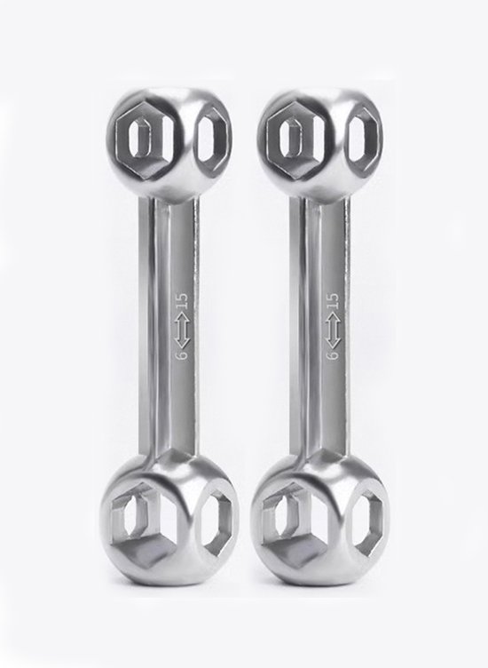 Zweiteiliges 10-in-1 Multifunktions-steckschlüssel-set – Sechskant-werkzeugset (6–15 Mm) Geeignet Für Fahrräder, Motorräder Und Roller