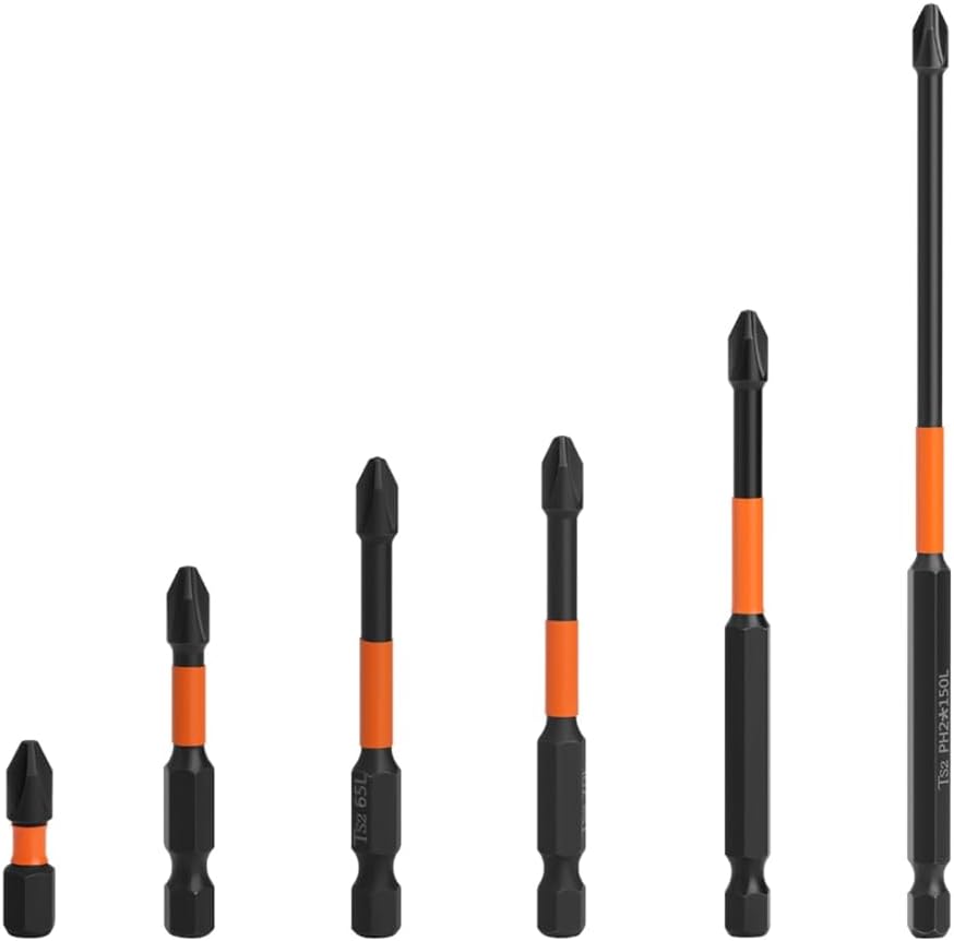 Effizientes 6-teiliges Set – Magnetische Schlagbohrmaschinen – Elektrischer Schraubendreher Für Schlagbohrarbeiten