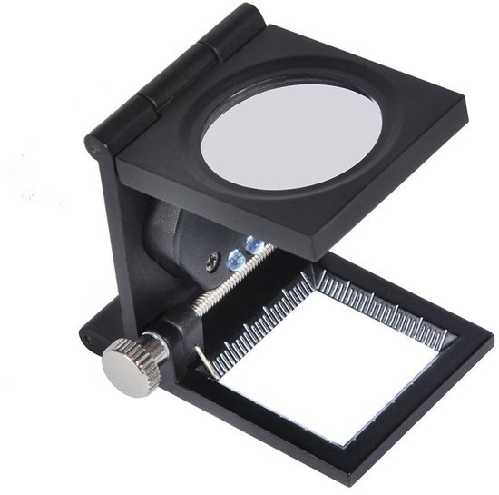 Tragbare Lupe – 10-fache Vergrößerung – Mit Led-beleuchtung – Schwarz – Geeignet Für Textilien Und Schmuck – Ideal Für Reparaturen Und Detailarbeiten