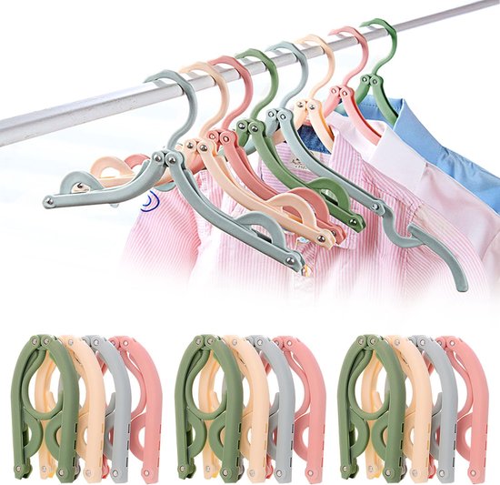 Faltbare Wäscheständer – 12-teilig – Reisekleiderbügel – Für Hemden, Jeans Und Socken – 43 Cm