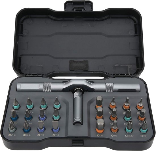 24-in-1 Ratschenschraubendreher-set – Hochwertige Bits – Leichter Griff – S2-legierungsstahl – Sicher Und Stabil – Multifunktional – Schraubendreher-set