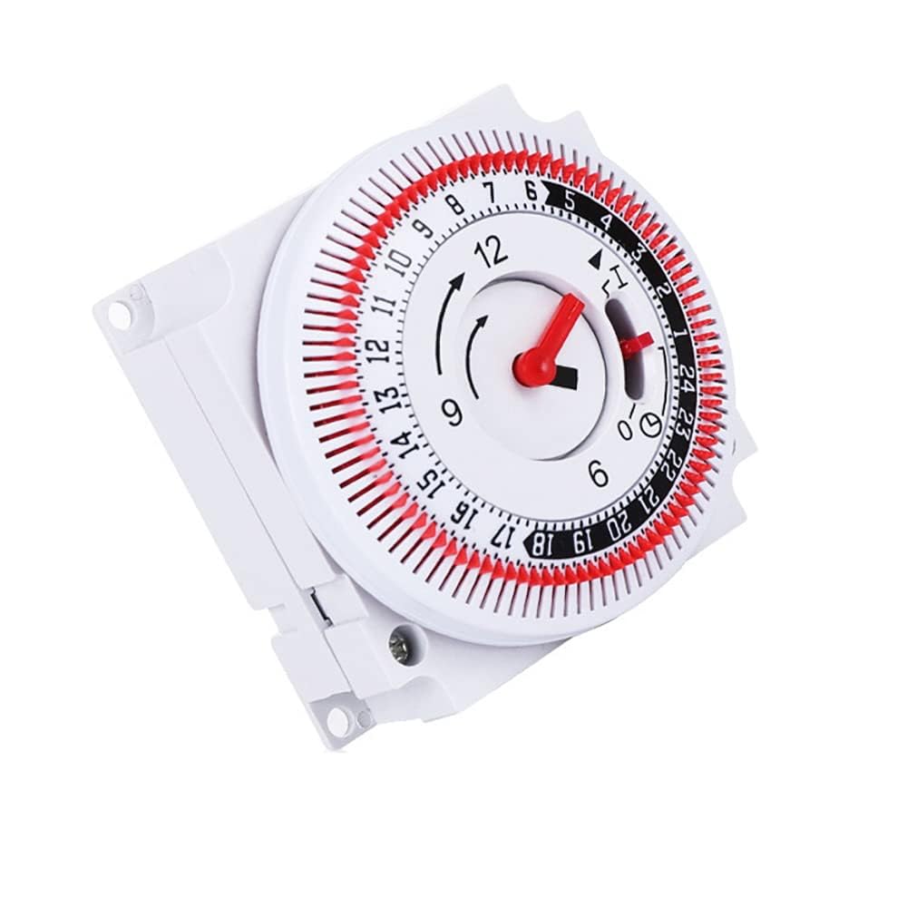 Zeitschaltuhr Mit 24-stunden-zyklus, 220 V/16 A, Tauchsiederschalter, Geeignet Für Beleuchtungskörper/haushaltsheizungen/schwimmbäder/haushaltsgeräte.