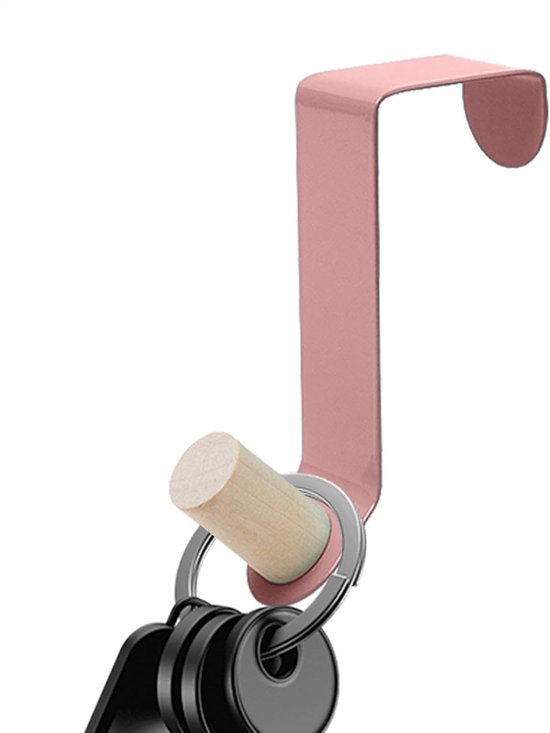 Verstellbarer Kranzhaken – Türhaken Für Kränze – Festliche Dekoration – Rost- Und Kratzfest – 91 X 34 X 4 Cm – Rosa