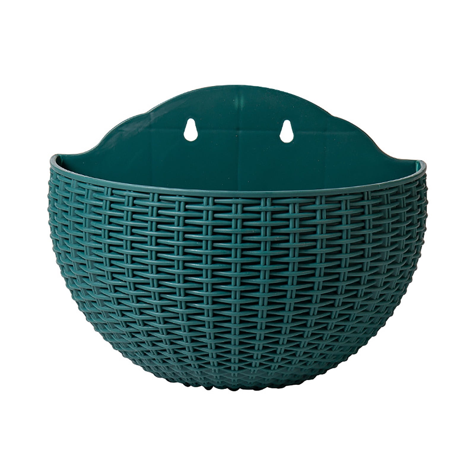 2-teilige Wand- Und Geländer-hängepflanzgefäße, Blumentöpfe, Halbrunde Pflanzenständer Für Drinnen Und Draußen, Zäune, Balkone, Geländer, Grün.