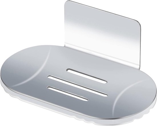 Wandmontierter, Selbstklebender Seifenspender Aus Edelstahl, Wasserdicht, Bohrfrei, Für Küche Und Bad, Für Dusche Und Schwamm