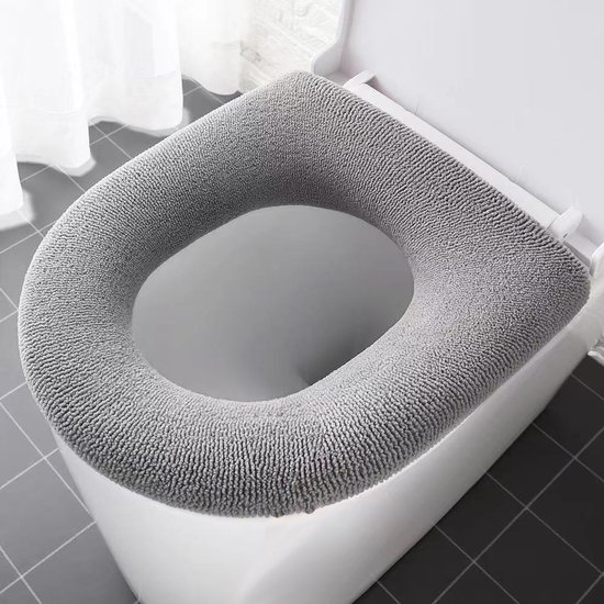 Grauer, Warmer Wc-sitzbezug – Universalgröße – Weich, Warm Und Komfortabel – Zweiteiliges Set – Grau Für Den Heimgebrauch