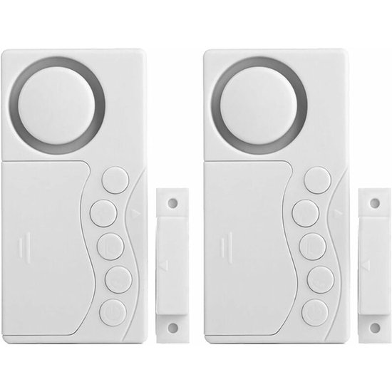 Türklingel-alarm, 4-in-1-tür- Und Fenster-kühlschrank-/gefrierschrank-sensor-alarm, 108 Db, Doppelpackung, Weiß, Batterien Nicht Enthalten