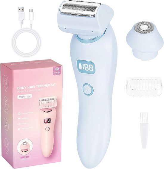 Kabelloser Intimrasierer Für Frauen – 2-in-1-elektrorasierer Für Schmerzfreie Rasur