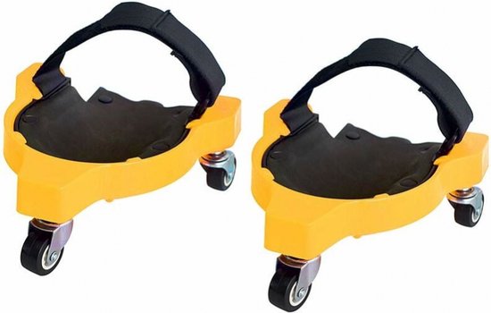 Gelb – Zweiteilige, Flexible Knieorthese Mit Rollen – Geeignet Für Gärten Und Baustellen – Knieorthese Mit Rollen