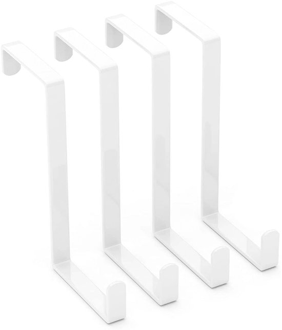 - Türgarderobe, 4-teilig, Bohrfreie Wandgarderobe, Wendbarer Z-förmiger Haken