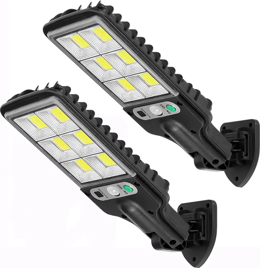 Zwei Led-solar-gartenstraßenleuchten Für Den Außenbereich, Wand-/straßenleuchten Mit Bewegungsmelder